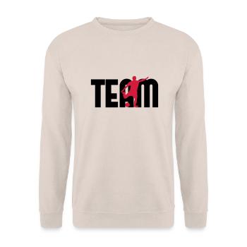 Team Football - Sweat-shirt Unisexe - sable - Devant - Alina (178cm) & Michal (187cm)