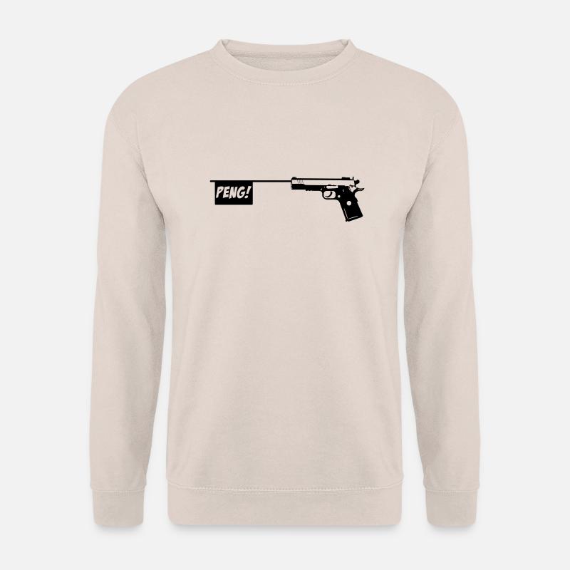 Pistole PENG! Scherzartikel Knarre 1c - Unisex Pullover - Sand