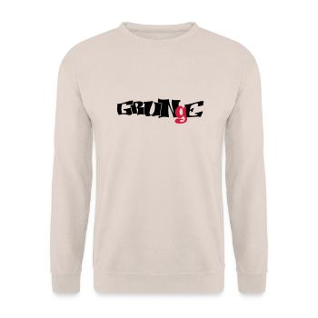 grunge_logo - Unisex Pullover - Sand - Vorne - Alina (178cm) & Michal (187cm)