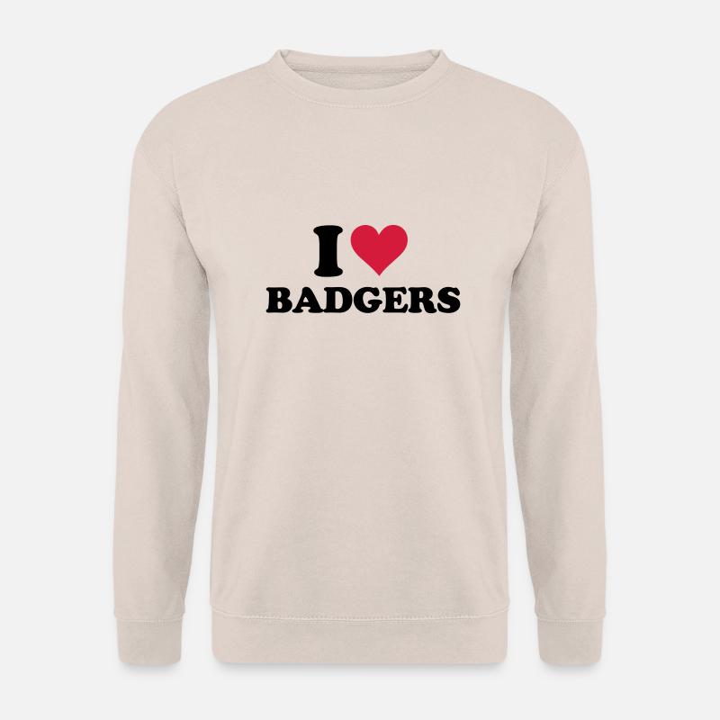 I Heart Badgers - Unisex Pullover - Sand