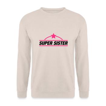 super_sister_qa2 - Sweat-shirt Unisexe - sable - Devant - Alina (178cm) & Michal (187cm)