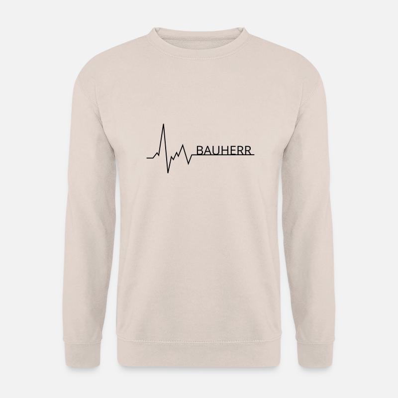 herzschlag bauherr - Unisex Pullover - Sand