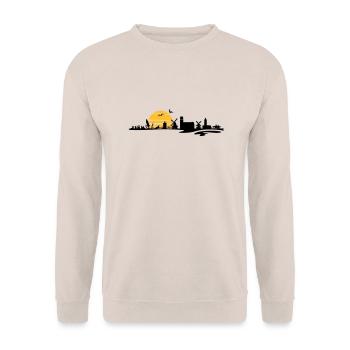 Skyline - Föhr - Unisex Pullover - Sand - Vorne - Alina (178cm) & Michal (187cm)