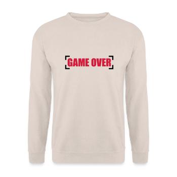 Game Over - Unisex Sweatshirt - sand - Front - Alina (178cm) & Michal (187cm)