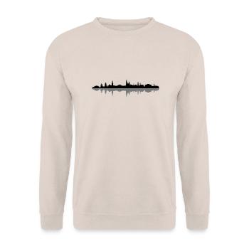 Skyline - Stockholm - Unisex Pullover - Sand - Vorne - Alina (178cm) & Michal (187cm)