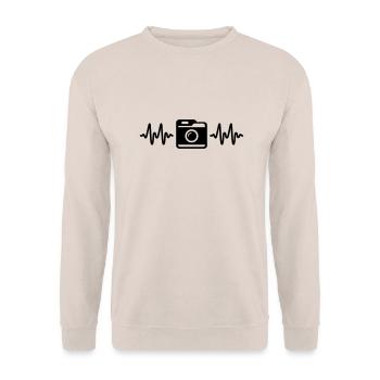 appareil photo - Sweat-shirt Unisexe - sable - Devant - Alina (178cm) & Michal (187cm)