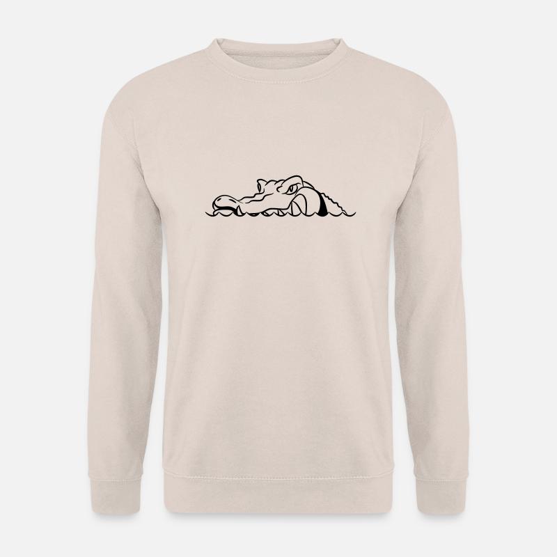 Crocodiles painting pattern striped - Unisex Sweatshirt - sand