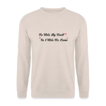 Stole My Heart - Unisex Pullover - Sand - Vorne - Alina (178cm) & Michal (187cm)