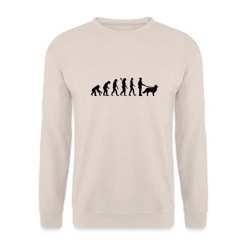 Bernese mountain - Unisex Sweatshirt - sand - Front - Alina (178cm) & Michal (187cm)