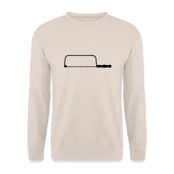 Sägewerkzeug - Bügelsäge - Unisex Pullover - Sand - Vorne - Alina (178cm) & Michal (187cm)