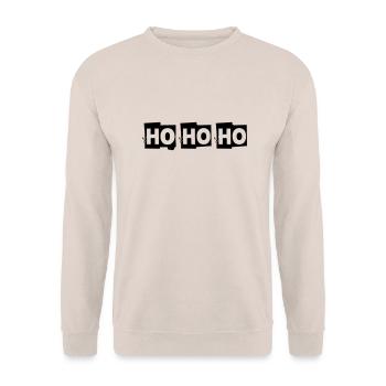 Ho ho ho Christmas Santa Claus - Unisex Sweatshirt - sand - Front - Alina (178cm) & Michal (187cm)