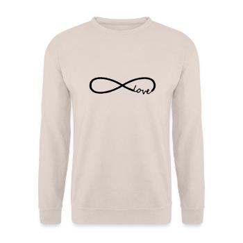 Unendlichkeit - Unisex Pullover - Sand - Vorne - Alina (178cm) & Michal (187cm)