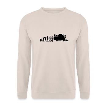evolution_thresher_g1 - Unisex Sweatshirt - sand - Front - Alina (178cm) & Michal (187cm)