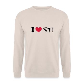 tools - Unisex Sweatshirt - sand - Front - Alina (178cm) & Michal (187cm)