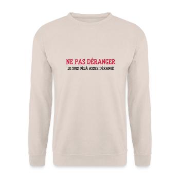 Ne pas Déranger ! - Sweat-shirt Unisexe - sable - Devant - Alina (178cm) & Michal (187cm)