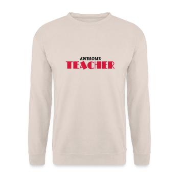 Awesome teacher - Sweat-shirt Unisexe - sable - Devant - Alina (178cm) & Michal (187cm)