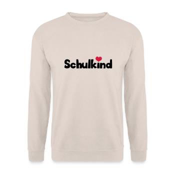 schulkind - Unisex Pullover - Sand - Vorne - Alina (178cm) & Michal (187cm)