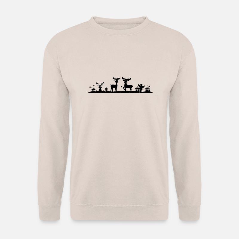 Weihnachten - Elche Wald - Unisex Pullover - Sand