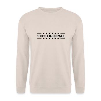 100% Original Star Logo Design - Unisex Sweatshirt - sand - Front - Alina (178cm) & Michal (187cm)