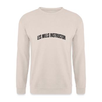 les mills instructor stylish arched text - Unisex Sweatshirt - sand - Front - Alina (178cm) & Michal (187cm)