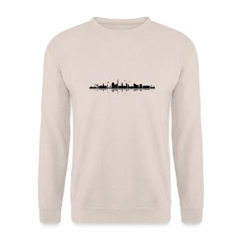 Skyline - Hamburg - Unisex Pullover - Sand - Vorne - Alina (178cm) & Michal (187cm)
