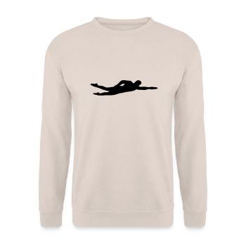 Schwimmen - Schwimmer - Swimming - Unisex Pullover - Sand - Vorne - Alina (178cm) & Michal (187cm)