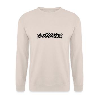 tribal tattoo - Sweat-shirt Unisexe - sable - Devant - Alina (178cm) & Michal (187cm)