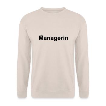 Familien Managerin - Unisex Pullover - Sand - Vorne - Alina (178cm) & Michal (187cm)