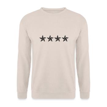 4 Sterne - Unisex Pullover - Sand - Vorne - Alina (178cm) & Michal (187cm)