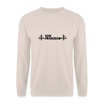 San Francisco - Unisex Sweatshirt - sand - Front - Alina (178cm) & Michal (187cm)