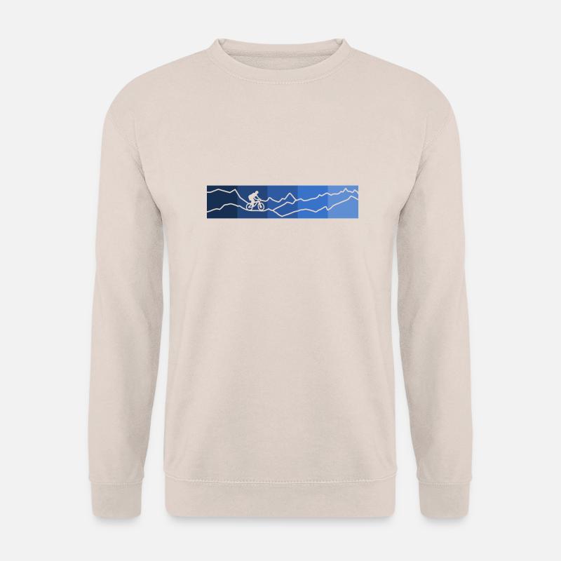 mountainbike rechtecke blue - Unisex Pullover - Sand
