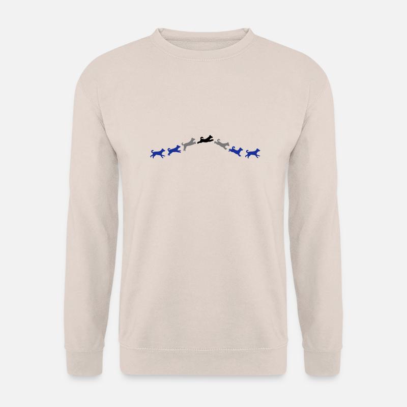 Hund springt - Unisex Pullover - Sand