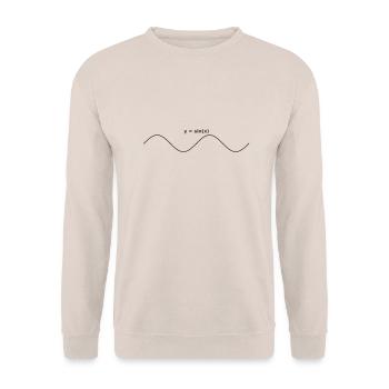 sinus graph design - Unisex Pullover - Sand - Vorne - Alina (178cm) & Michal (187cm)
