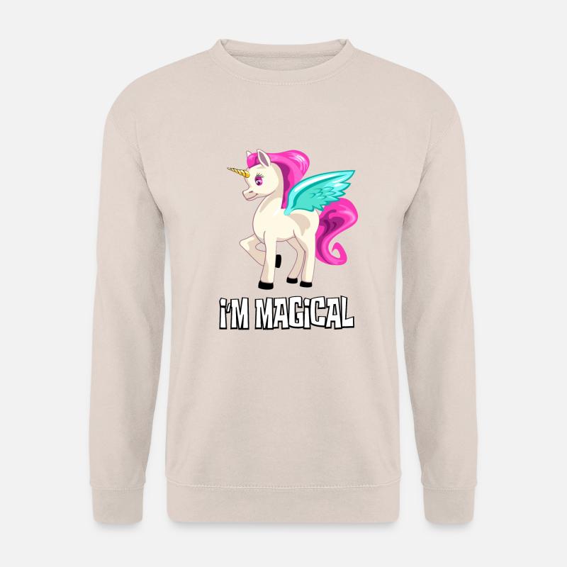 EINHORN Unicorn I am magical Einhorn - Unisex Pullover - Sand