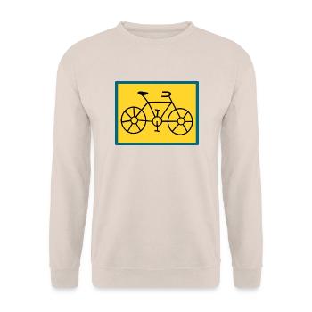 BIKE. BIKE - Unisex Sweatshirt - sand - Front - Alina (178cm) & Michal (187cm)