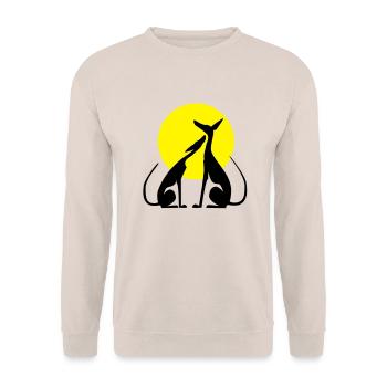 Be mine! - Unisex Pullover - Sand - Vorne - Alina (178cm) & Michal (187cm)