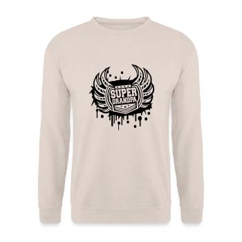 Cool Super Grandpa armoiries de graffiti - Sweat-shirt Unisexe - sable - Devant - Alina (178cm) & Michal (187cm)