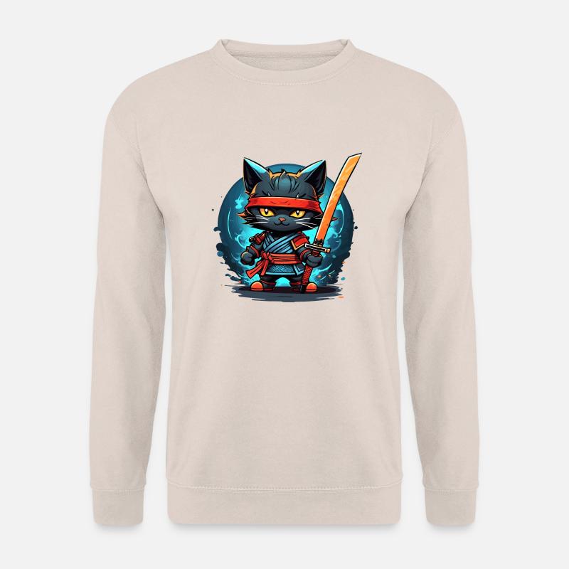 Ninja-Katze #8 - Unisex Pullover - Sand