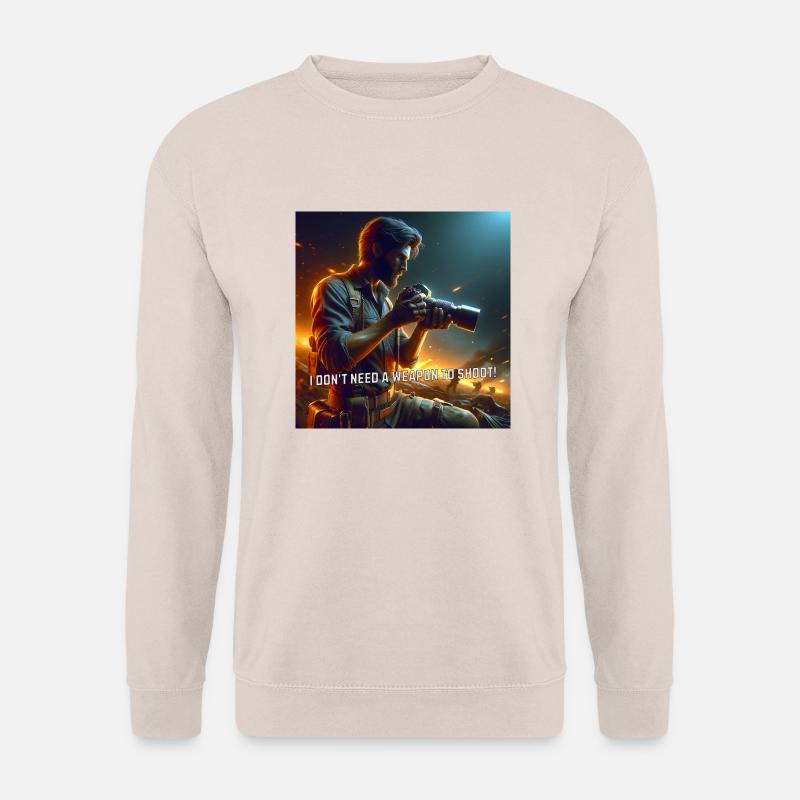 Fotograf im Einsatz - Unisex Pullover - Sand