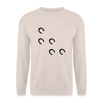 pferd - Unisex Pullover - Sand - Vorne - Alina (178cm) & Michal (187cm)