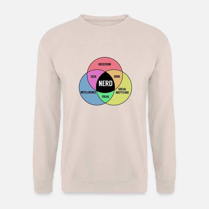 T-Shirt Geschenk Idee Weihnachten Lustig Nerd - Unisex Pullover - Sand