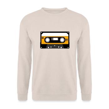 Music cassette design gift - Unisex Sweatshirt - sand - Front - Alina (178cm) & Michal (187cm)