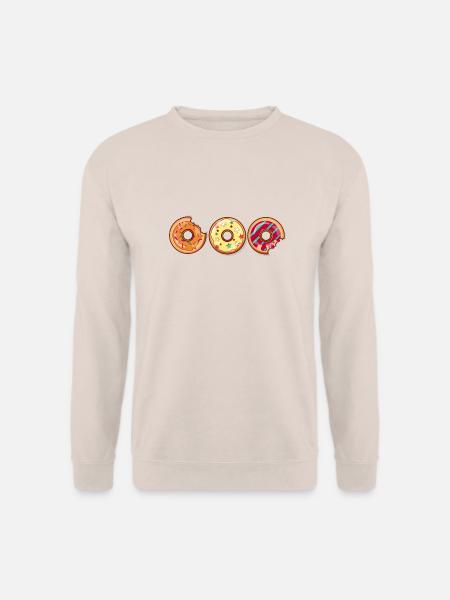 Donut Muffin Coole Kuchen Bild Bunt Geschenkidee - Unisex Pullover - Sand