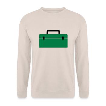 Boîte à outils ou boîte d'attirail - un cadeau - Sweat-shirt Unisexe - sable - Devant - Alina (178cm) & Michal (187cm)