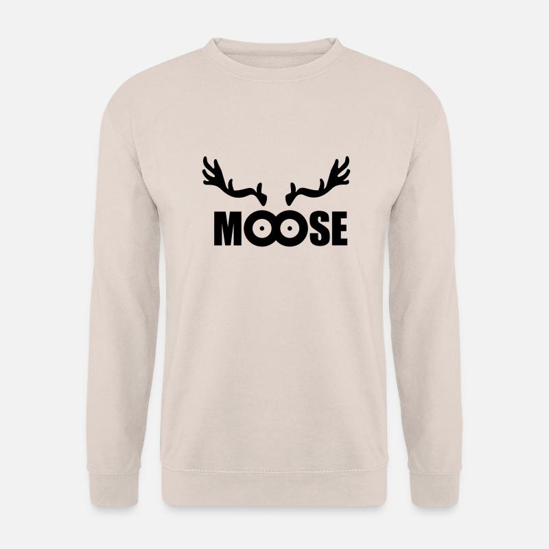 Moose (black) - Unisex Pullover - Sand