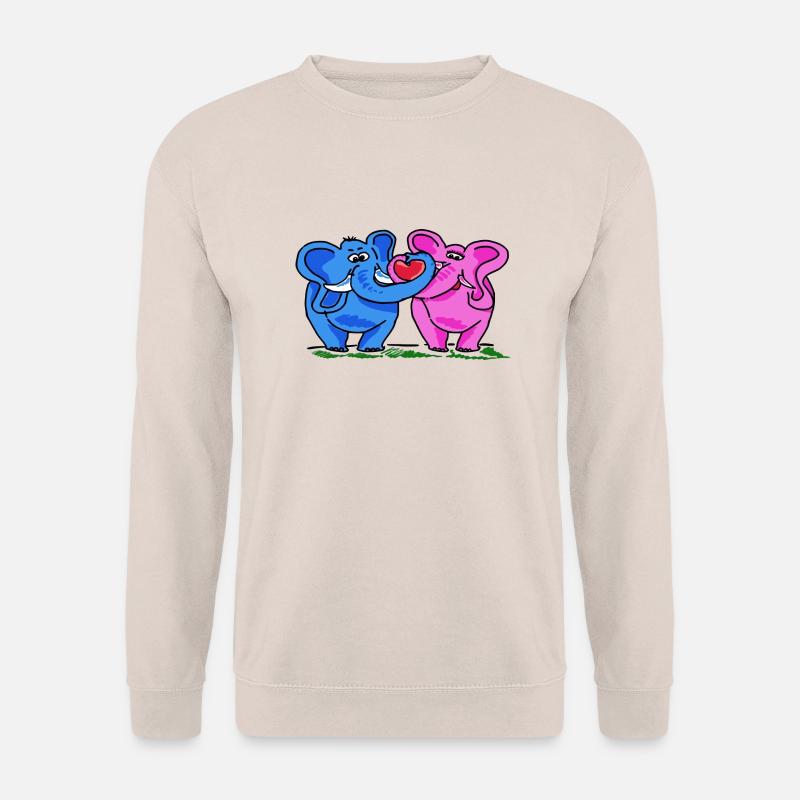 verliebte Elefanten - Unisex Pullover - Sand