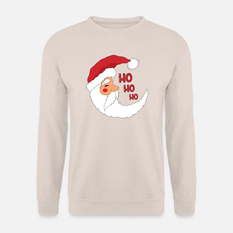 Weihnachtsmann in form eines monats - Unisex Pullover - Sand