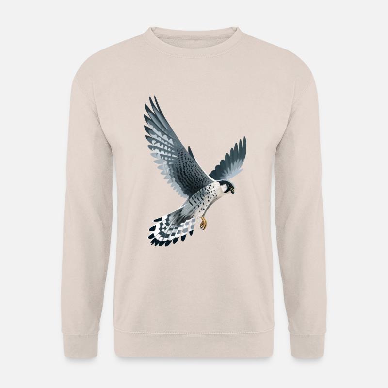 Wanderfalke im Flug - Unisex Pullover - Sand
