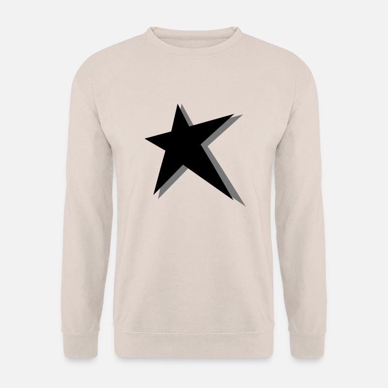 big star with shadow icon - Unisex Sweatshirt - sand