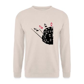 aces_2clr - Sweat-shirt Unisexe - sable - Devant - Alina (178cm) & Michal (187cm)